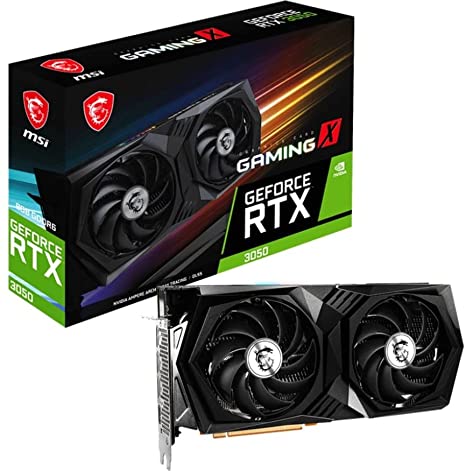 MSI Gaming GeForce RTX 3050 8GB GDRR6 128-Bit HDMI/DP PCIe 4 Torx Twin Fans Ampere OC Graphics Card (RTX 3050 Gaming X 8G)