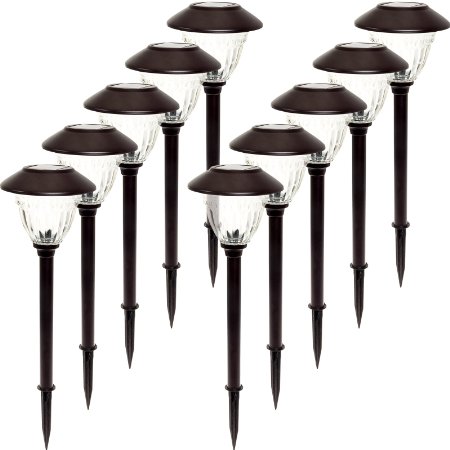 Energizer Stainless Steel LED Solar Path Lights (Oil Rubbed Bronze, 10 Pack)