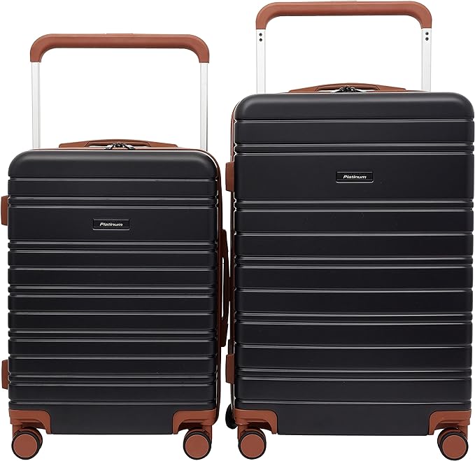 Travelers Club 20" Navigate Luggage, Black, 2PC Set