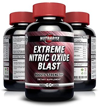 Extreme Nitric Oxide Booster For Men, Pre-Workout Formula with L-arginine and L-glutamine, Used by Bodybuilders to Build Muscle and Increase Pump, Increases Strength and Stamina, 60 Capsules