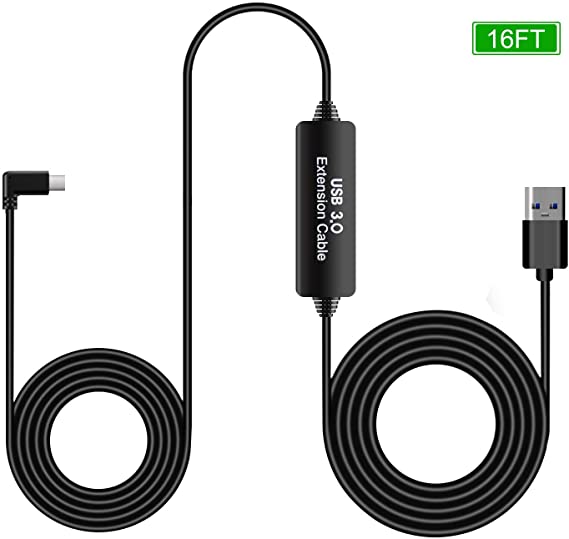 Oculus Quest Cable 16FT, USB 3.1 Gen1, USB C to A, High Speed Data Transfer with Relay Amplifier Chip, Compatible Oculus Quest Link Lightweight Charging Cable for Oculus Quest Play PCVR