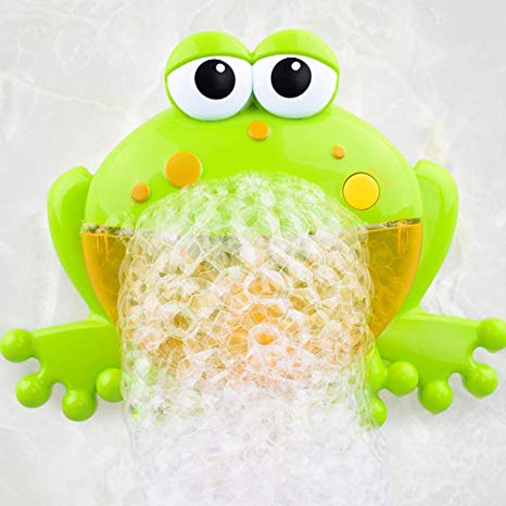 Aobiny Bubble Machine,Tub Big Frog Automatic Bubble Maker Blower Toys with 24 Music Song Bath Toy for Baby, for Boys, Girls (AS Show)