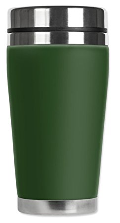 Mugzie Travel Mug with Insulated Wetsuit Cover, 16 oz, Green