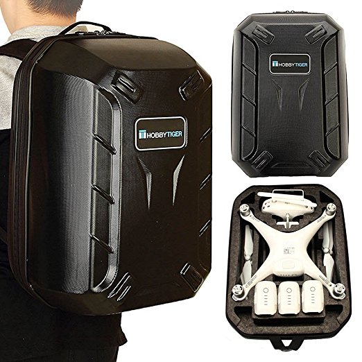 HOBBYTIGER Hard Case Backpack for DJI Phantom 4 Drone Travel Carrying