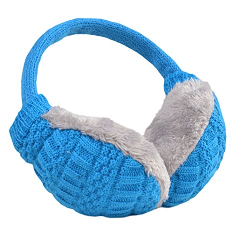 Knolee Unisex Knit EarMuffs Faux Furry Earwarmer Winter Outdoor EarMuffs