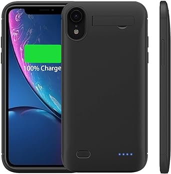 AFTRYOUGO Battery Case for iPhone XR (6.1 inch) Ultra Slim, 7200mAh Portable Charger, Extended Rechargeable Charging Case, Compatible with iPhone XR- Black