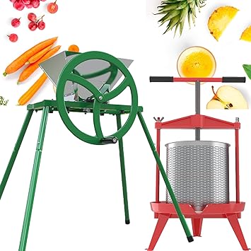 Heavy-duty Cross-beam Stainless Steel Fruit and Wine Press and Fruit and Apple Crusher with Stand