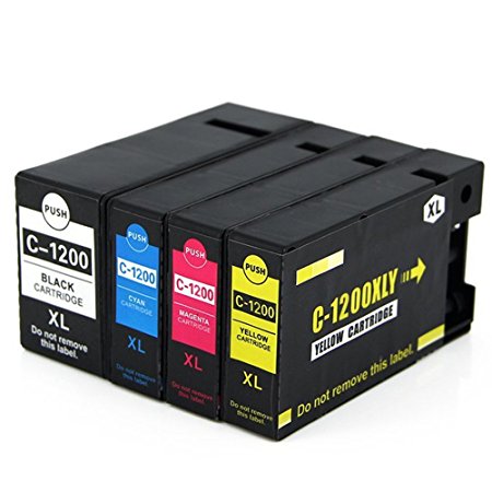 4 Pack Compatible Canon PGI-1200XL Ink Cartridge for Use with MAXIFY 2320 MB2020 Printer
