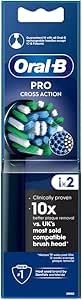 Oral-B Pro Cross Action Black Toothbrush Heads, 2 Counts