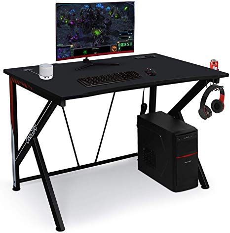 45.66" Gaming Desk, E-Sports Computer Desk Table with Large Size Ergonomic Surface and Heavy Duty Construction for Home or Office, Computer Workstation