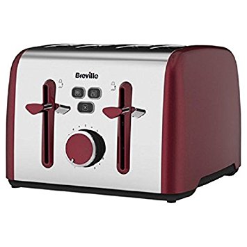 Breville VTT628 Colour Notes 4 Slice Toaster - Red