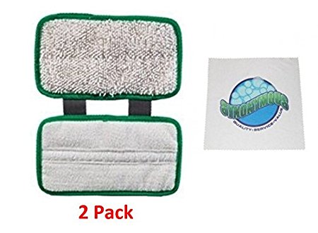 2 PK Synonymous Replacement Pads for Shark Sonic Duo Wood & Hard Floor & Synonymous Microfiber Clean Screen/Glasses Cloth