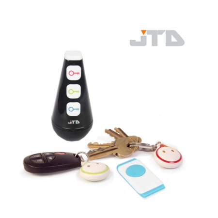 JTD ® Wireless Rf Item Locator/key Finder with LED Flashlight and Base Support. With 3 Receivers Key Finder-wireless Key Rf Locator, Remote Control, Pet, Cell, Wireless Rf Remote Item, Wallet Locator. (3 Receivers)