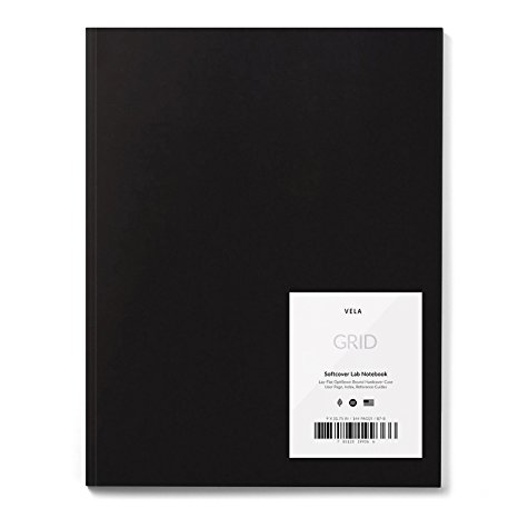 Vela Advanced Softcover Lab Notebook / 9 x 11.75 / 144 Pages / OptiSewn Bindings / Extra Heavyweight Paper (Grid)