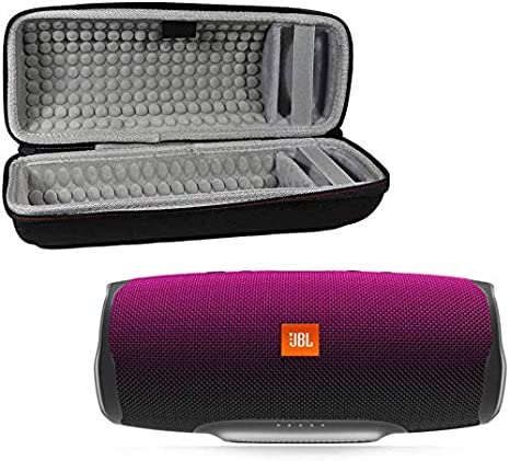 JBL Charge 4 Waterproof Wireless Bluetooth Speaker Bundle with Portable Hard Case - Magenta