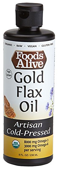 Gold Flax Seed Oil, Artisan Cold-Pressed, Organic, 8oz