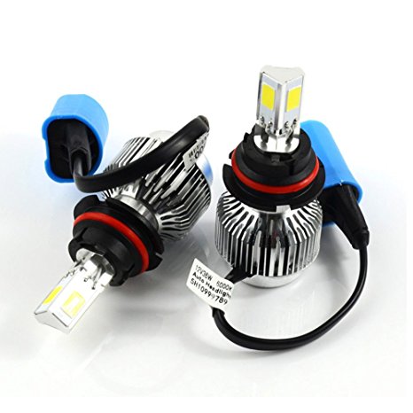 YUMSEEN 9007 LED Headlight Conversion Kit - All Bulb Sizes-72W 6600LM Bright 6000K-Replaces Halogen & HID Bulbs (9007)