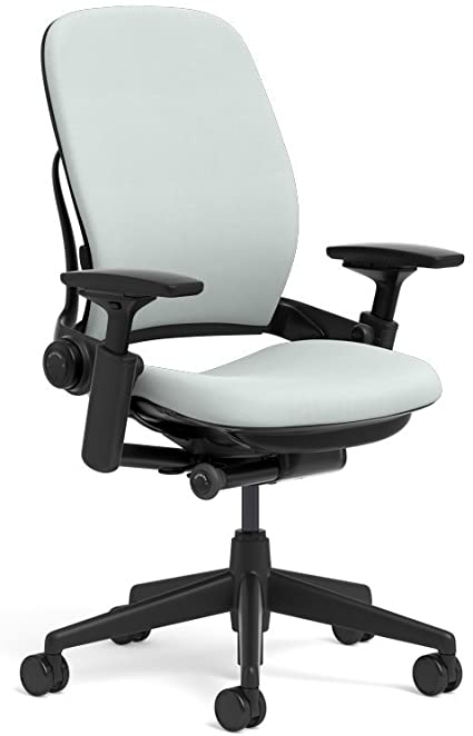 Steelcase Leap Ergonomic Office Chair with Flexible Back | Adjustable Lumbar, Seat, and Arms | Black Frame and Buzz2 Alpine Fabric