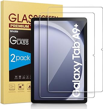 SPARIN 2 Pack Screen Protector for Samsung Galaxy Tab A9 Plus 11 Inch 2023, Case Friendly Tempered Glass HD Clear film for Samsung Tablet A9  5G (SM-X210/X216/X218)