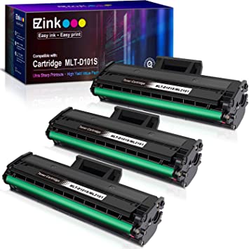 E-Z Ink (TM) Compatible Toner Cartridge Replacement for Samsung 101 MLT-D101S to use with ML-2165W SCX-3405W SCX-3405FW ML-2165 SF-760P (3 Black)