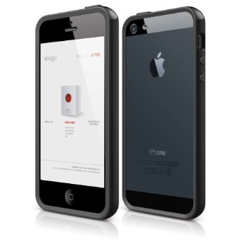 iPhone SE, elago Bumper Case for iPhone SE/5/5S - eco friendly Retail Packaging (Black)