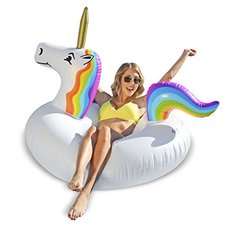 GoFloats Unicorn Party Tube Inflatable Raft
