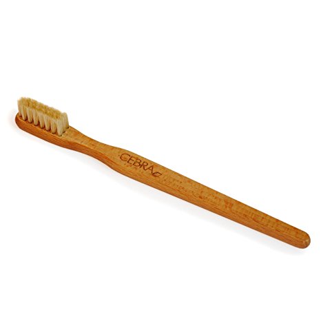 Cebra Wooden Toothbrush With Natural Bristles