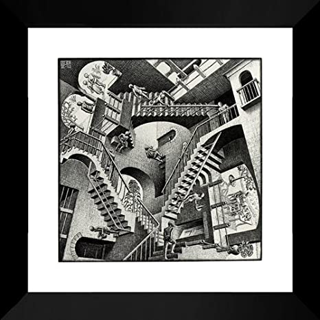 Relativity 20x20 Framed Art Print by M.C. Escher