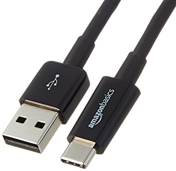 AmazonBasics USB Type-C to USB-A 2.0 Male Cable - 9 Feet  (2.7 Meters) - Black