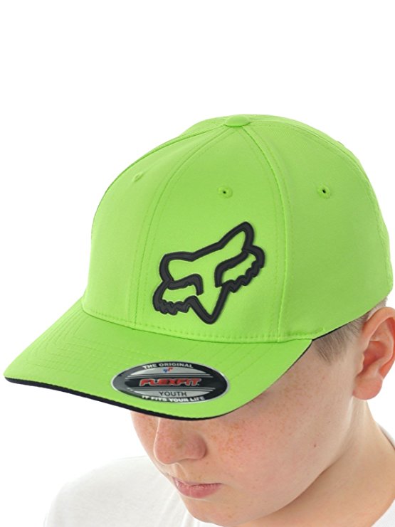 Fox Racing Signature Youth Boys Flexfit Sports Wear Hat/Cap - Green