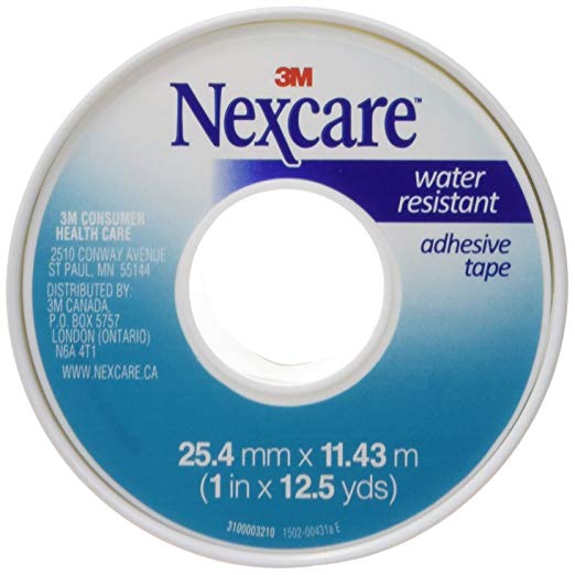 Nexcare Water Resistant Adhesive Tape, 25.4mm x 11.43m