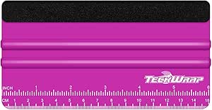 TECKWRAP Professional Squeegee Tool for Vinyl Decals, Inkjet Vinyl Sticker Paper,and Wallpaper - 6"x2.9", Scratch-Free Application (Pitaya)