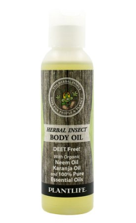 Herbal Insect Body Oil with Neem - 100% Natural Aromatherapy - 4 oz