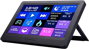 G.Skill WigiDash PC Command Panel - 7 inch Touch Display, Up to 20 (5x4) Widget Grid, Customizable Hotkeys/Shortcuts/Widgets, Monitor System Performance (Windows 10 and 11, USB Powered)