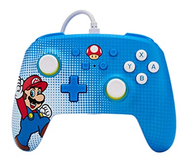 PowerA Enhanced Wired Controller for Nintendo Switch - Mario Pop Art, Nintendo Switch Lite, Gamepad, Game Controller, Wired Controller, Officially Licensed - Nintendo Switch