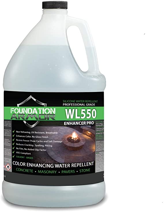 Armor WL550 1 GAL Matte Wet Look Sealer for Concrete, Brick, Pavers, and Stone