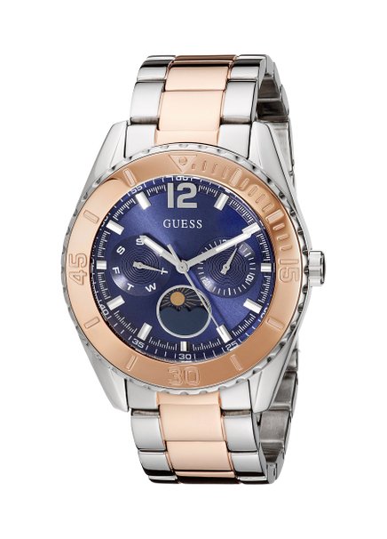 GUESS Women's U0565L3 Two-Tone Stainless Steel Blue Dial Watch