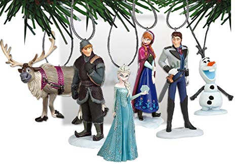 Disney's Frozen Holiday Ornament Set- (6) PVC Figure Ornaments Included - Limited Availability