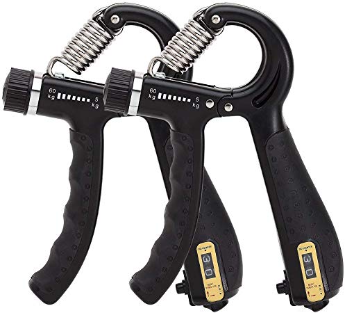 TOCO FREIDO Hand Grip Strengthener with Counter, Adjustable Resistance of 10-132 Lbs Grip Strength Trainer - Hand Strength Exerciser for Therapy and Workout - Forearm Strengthener (2Pack)