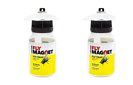 Victor M380 Fly Magnet 1-Quart Reusable Trap With Bait(2Pack)