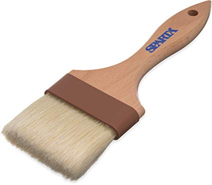 Carlisle 4037500 Sparta Wide Flat Basting Brush with Boars Bristles, 3"