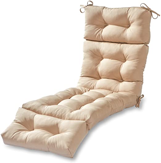 Greendale Home Fashions AZ4804-STONE Sanddollar 72 x 22-inch Outdoor Chaise Lounge Cushion