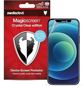 MediaDevil Screen Protector for iPhone 12 and iPhone 12 Pro (6.1") [Made in UK] - Ultra-Tough, Glass-Free Edition, 2-Pack