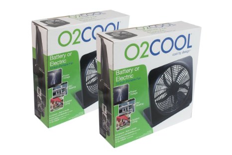 10" Portable Fan, Can Use Batteries or Adapter - Pack of 2 Fans