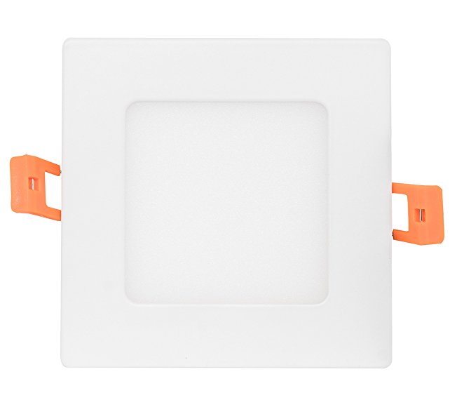 Westgate 15W 6" Inch Ultra Thin Slim Recessed Lighting Kit Square Shaped Dimmable LED Retrofit Downlight - NO HOUSING REQUIRED With External Junction Box Included - 5 Year (1 Pack, 3000K Soft White)