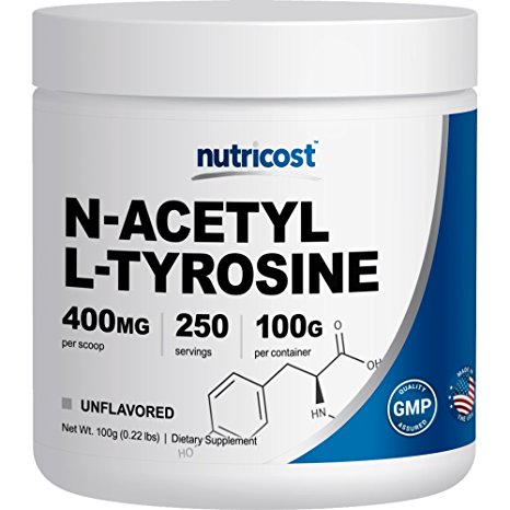 Nutricost Pure N-Acetyl L-Tyrosine (NALT) Powder 100 Grams