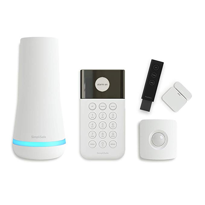 SimpliSafe Home Security System – 24/7 Monitoring – Home Protection – Wireless Home Security System – New Generation 5-Piece Alarm System (White, 5 Pieces)
