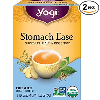 Yogi Herbal Tea Bags Stomach Ease - Supports Healthy Digestion (Pack of Two)