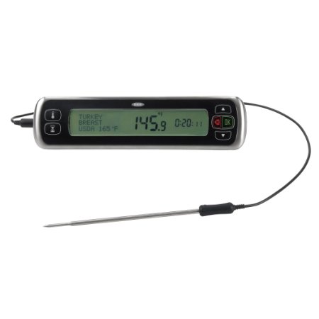 OXO Good Grips Chef's Digital Leave-In Thermometer, Stainless Steel