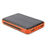 ALLPOWERS 10000mAh Solar Battery Charger with iSolar Technology for iPhone iPad Air mini iPod Samsung Android Smart Phones and Tablets Gopro Camera and other 5V USB devices Orange
